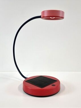 Vintage IKEA Sunnan Lamp Solar and Battery Powered Table Lamp Red